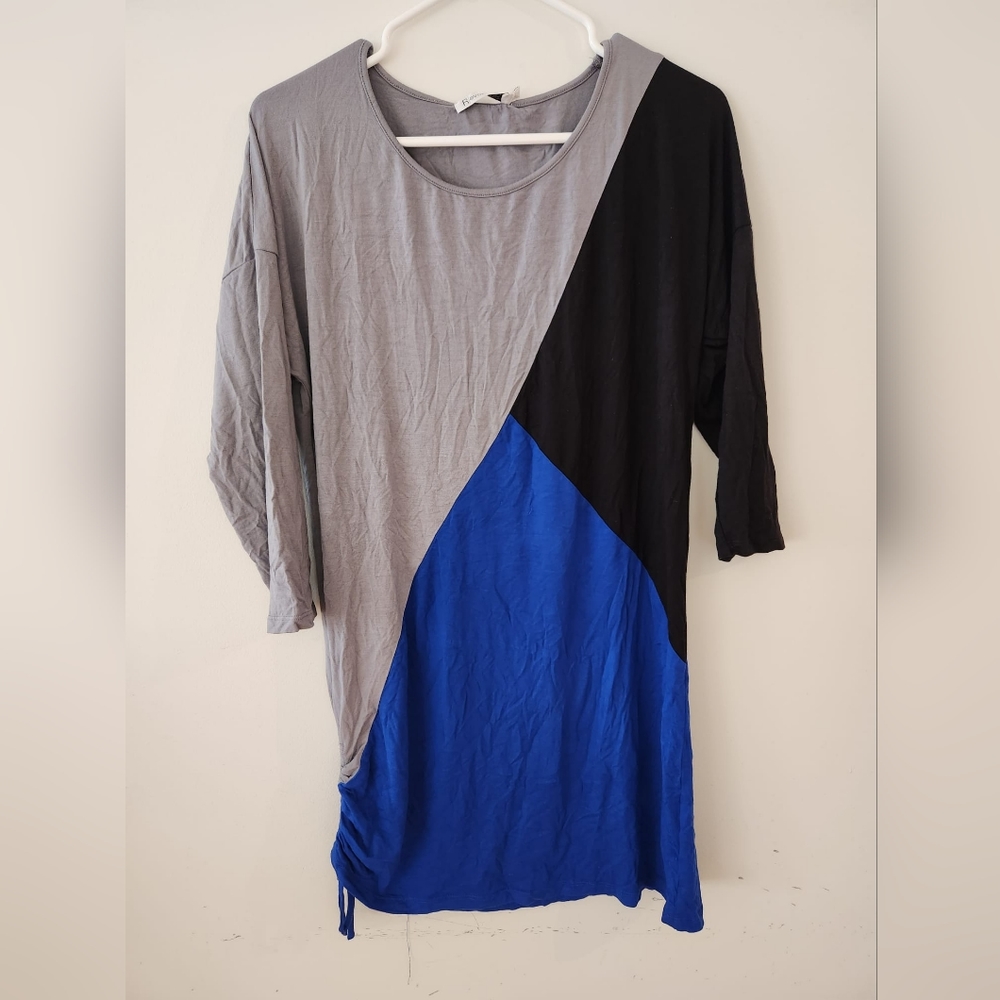 Grey and blue top